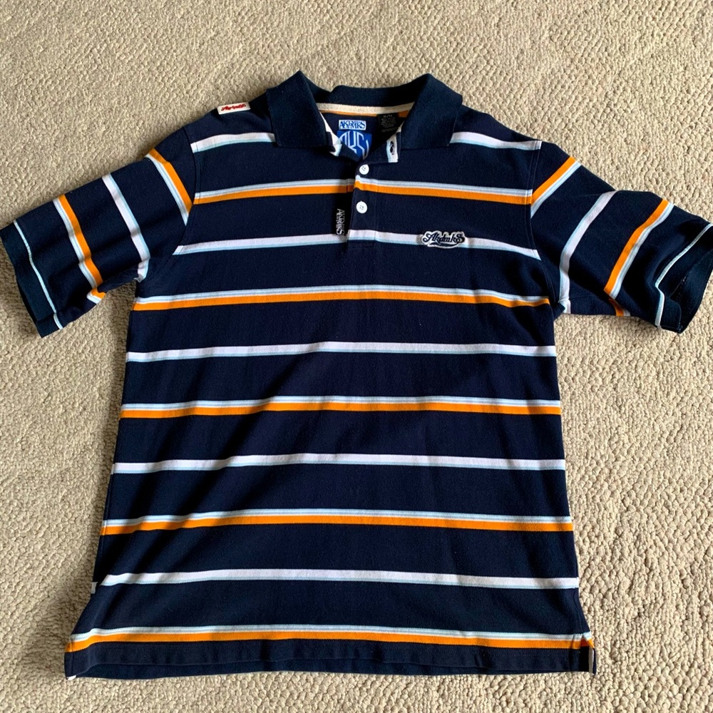 RARE Akademiks Striped Polo XL